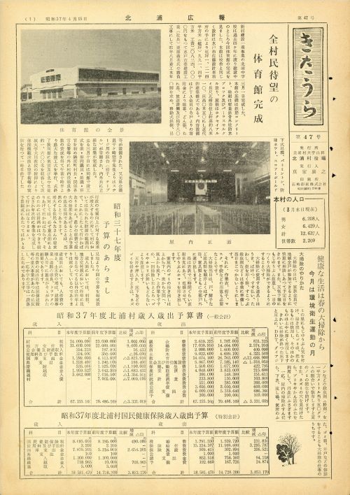 広報きたうら 第47号(昭和37年2月)の表紙