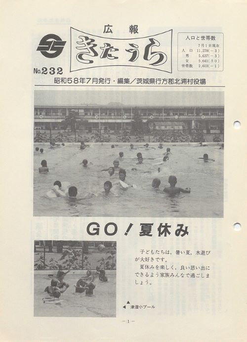 広報きたうら 第232号(昭和58年7月)の表紙