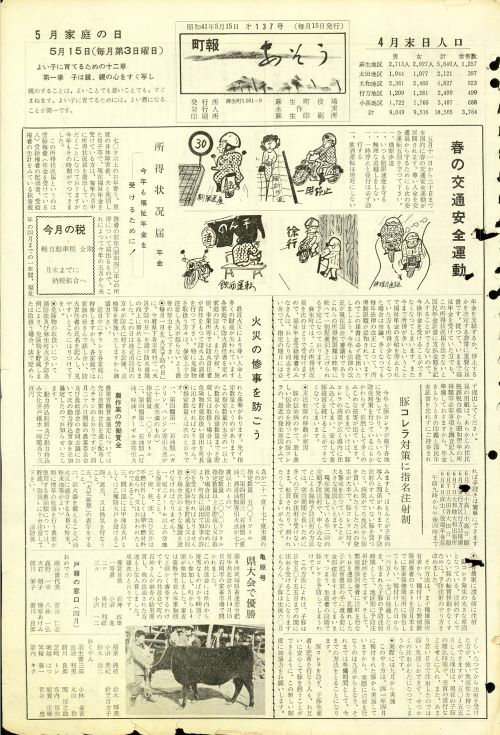 町報あそう 第137号(昭和41年5月)の表紙