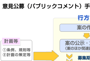 意見公募（パブリック・コメント）手続の流れ01