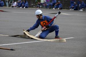 自動車ポンプ2番員島田折り