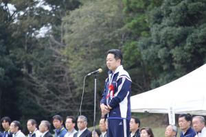 市民運動会であいさつ