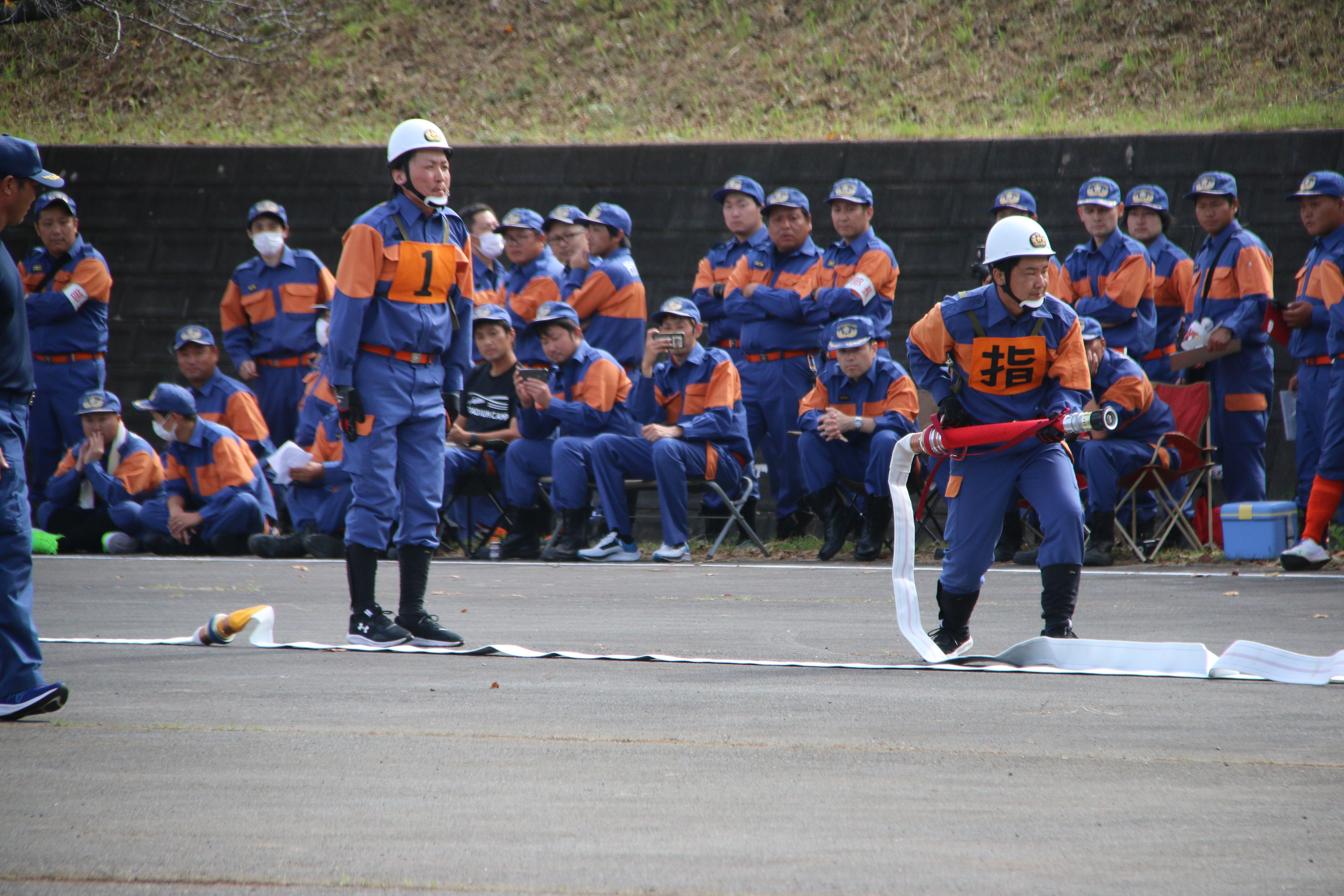 操法大会の競技風景です。