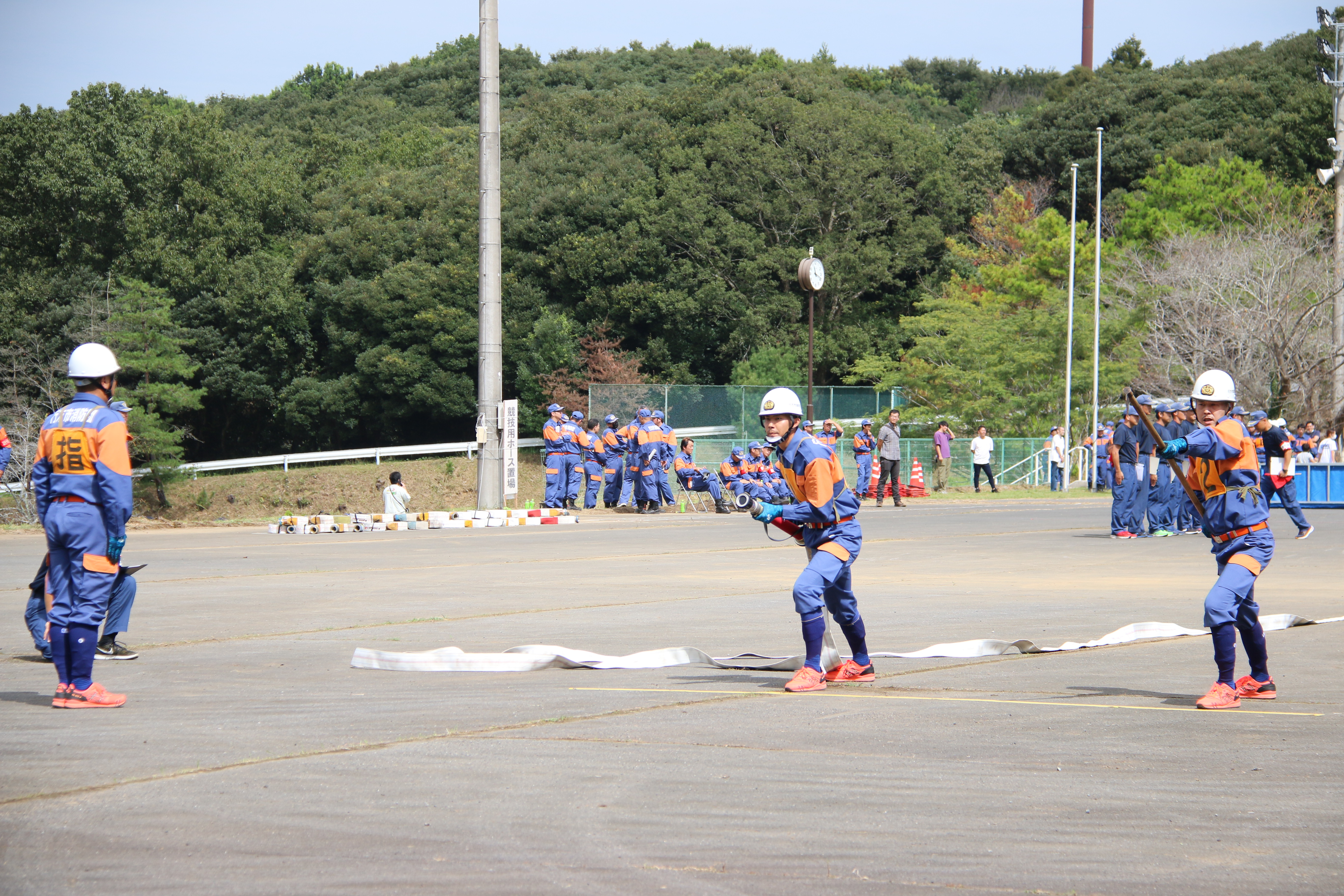 操法大会の競技風景です。