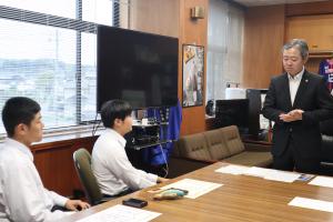 市長からのお祝いの言葉