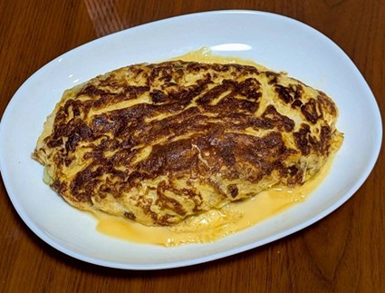 帰省メシ_ねぎのだし巻き卵